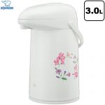 象印 押すだけポット（ガラス） ガラスマホービン ガラスエアーポット 容量：3.0L  リースフラワー ≪AB-RC30-FW≫