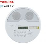 東芝 CDプレーヤー オーディオ ステレオスピーカー搭載。本体でもイヤホンでも聴ける  ホワイト 【メーカー直送品】【代引・日祝配送・時間指定 不可】 ≪AX-CP20-W≫