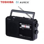 東芝 LEDライト付きホームラジオ AUREX オーディオ 声くっきり機能  ブラック 【メーカー直送品】【代引・日祝配送・時間指定 不可】 ≪AX-HR50(K)≫