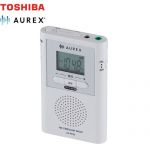 東芝 AUREX LEDライト付きポケットラジオ オーディオ 長時間ＬＥＤライト  ホワイト 【メーカー直送品】【代引・日祝配送・時間指定 不可】 ≪AX-PR30(W)≫