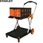 スタンレー 運搬台車 BOX付2段式プラットフォームカート 積載量：約60kg（上段：20kg/下段：40kg）  ≪BXWT-H204≫