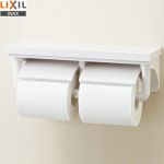 LIXIL トイレアクセサリー 紙巻器 棚付2連紙巻器 SIAA抗菌  ピュアホワイト ≪CF-AA64-BW1≫