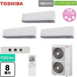  日本キヤリア（旧東芝） スーパーパワーエコゴールド 業務用エアコン 壁掛形 P224形 8馬力相当  グランホワイト 【直送 代引・土日祝配送 不可】 ≪GKSC22414XU≫