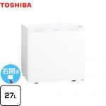 【特別配送】 東芝 冷蔵庫 1ドア冷蔵庫 右開きタイプ 容量27L ホワイト 【代引不可】≪GR-HB30PA-WU≫