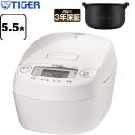 タイガー 圧力IHジャー炊飯器 炊飯器 圧力IH 1L 5.5合炊き  グロスホワイト ≪JPV-M100-WG≫