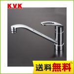 KVK キッチン水栓 流し台用シングルレバー式混合栓 セラミックシングル ワンホールタイプ 逆止弁付 泡沫吐水 【送料無料】≪KM5011JT≫