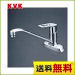 KVK キッチン水栓 流し台用シングルレバー式混合栓 ツーホールタイプ eレバー 【送料無料】 ミニキッチン向け≪KM5081TEC≫