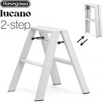 長谷川工業 lucano ルカーノ はしご・脚立 2-step（2段） 最大使用質量：100kg  クリスタルグレー 【特別配送】【代引不可】 ≪ML2.0-2(CG)≫