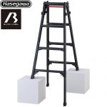 長谷川工業 伸縮式はしご兼用脚立 RYZB 4段 はしご・脚立 ブラックレーベルシリーズ 最大使用質量：100kg  ブラック 【特別配送】【代引不可】 ≪RYZB-12a≫