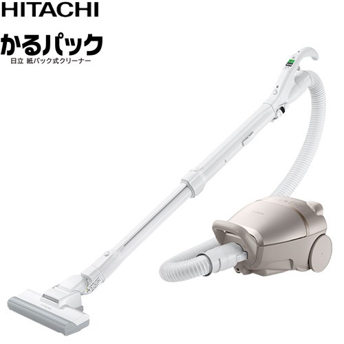 日立 紙パック式クリーナー かるパック 掃除機 紙パック式 1.3L  ライトゴールド ≪CV-KP300M-N≫