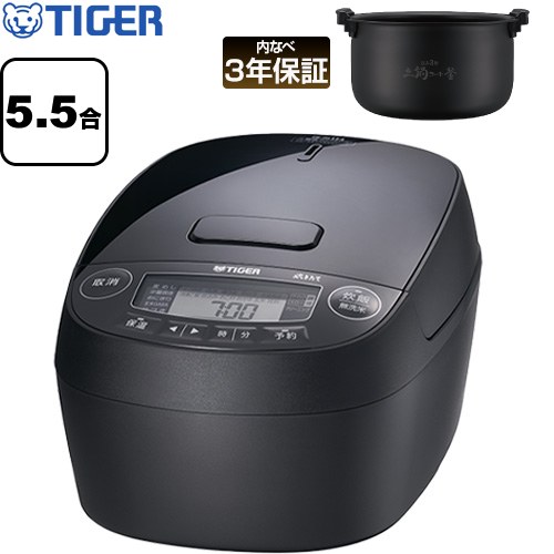 タイガー 圧力IHジャー炊飯器 炊飯器 圧力IH 1L 5.5合炊き  グロスブラック ≪JPV-M100-KG≫
