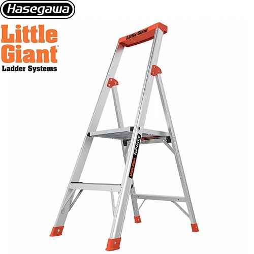 長谷川工業 Little Giant　フリップエヌライト はしご・脚立 段数：2段 最大使用質量：136kg  【直送 代引・時間指定 不可】 ≪LG-15272≫