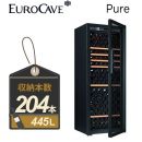 【メーカー直送のため代引不可】 ユーロカーブ ワインセラー PURE ピュア 収容本数:204本 扉タイプ:フルガラス EUROCAVE 容量:445L 黒色 【送料無料】≪Pure-L-T-PTHF≫