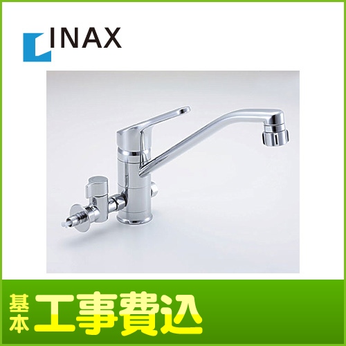 【工事費込セット(商品+基本工事)】 INAX LIXIL キッチン水栓 キッチン用水栓 クロマーレ キッチンシャワー付 シングルレバー 混合水栓 分岐形 蛇口 整流&スポット微細シャワー キッチン用 混合水栓 水栓 蛇口 ワンホールタイプ≪SF-HB442SYXBV≫